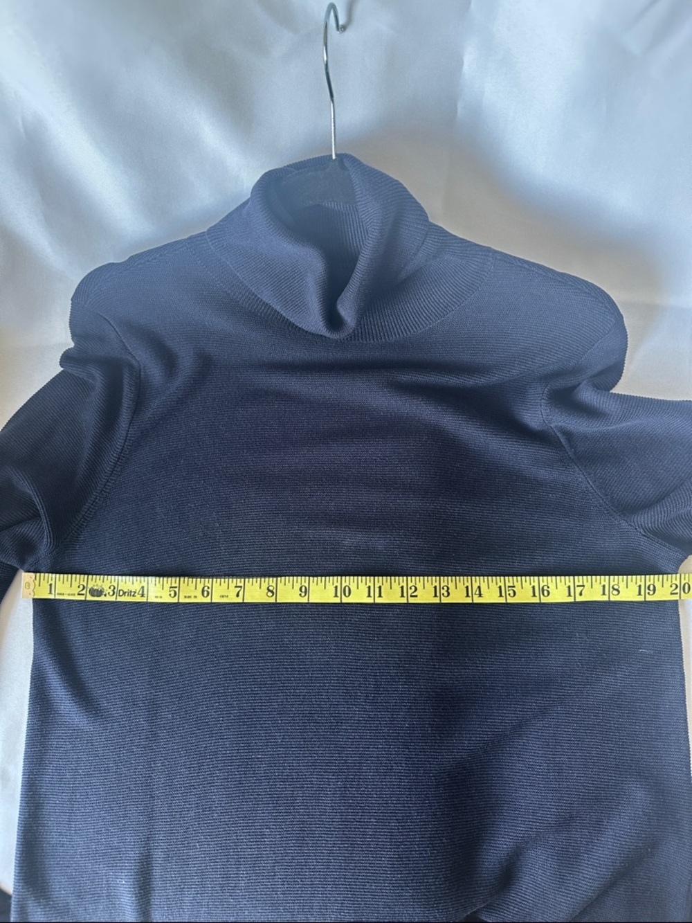 Eileen Fisher Long Sleeve Turtleneck Dress Size M Navy Blue Tencel-silk blend - Picture 6 of 7